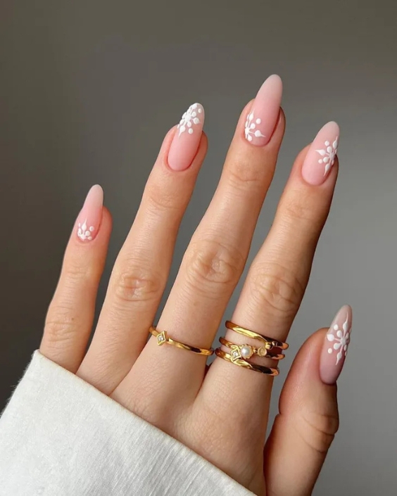 Subtle Nude Winter Nails