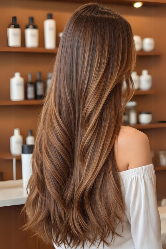 Chestnut with Caramel Highlights