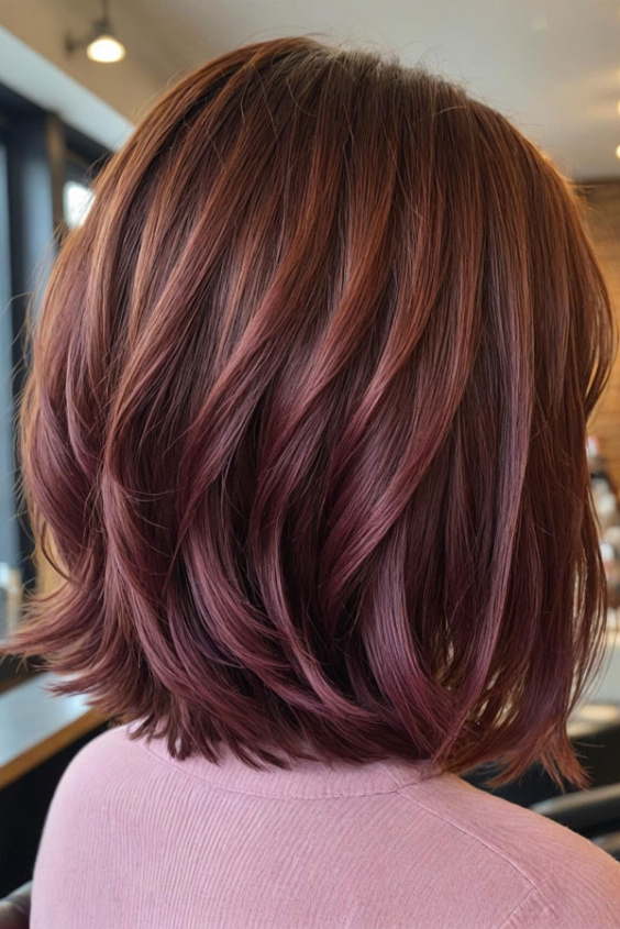 Chestnut with Plum Highlights