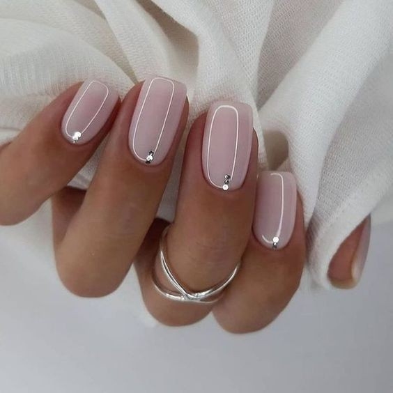 Nude Bridal Nails