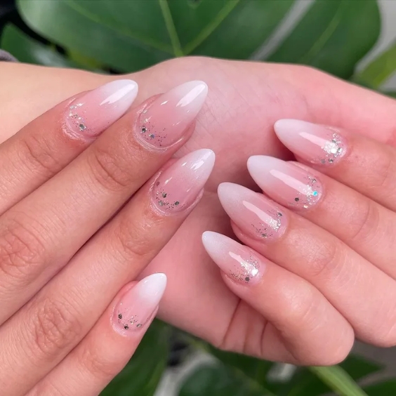 Ombre Bridal Nails