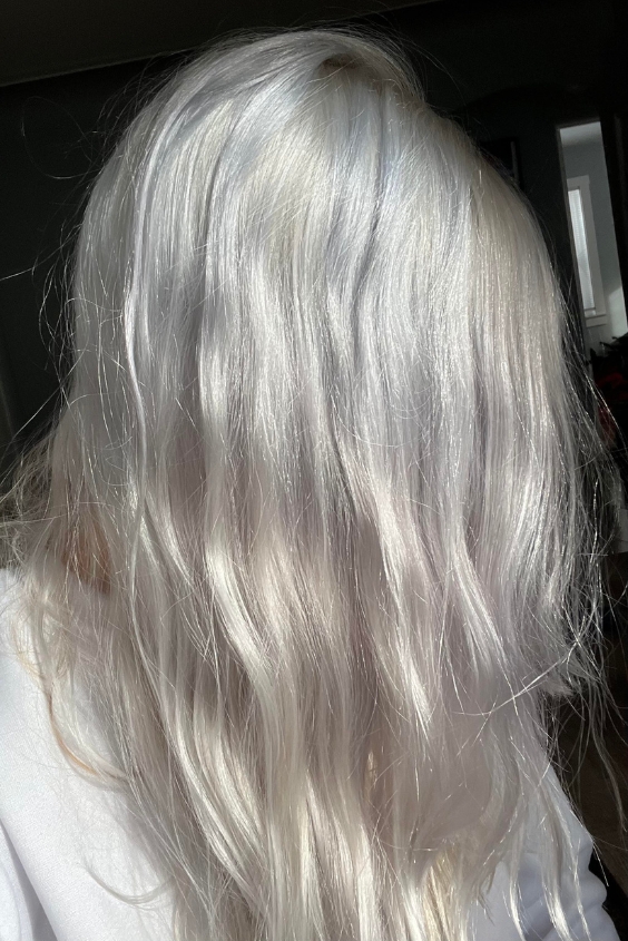 Warm Platinum Blonde Hair