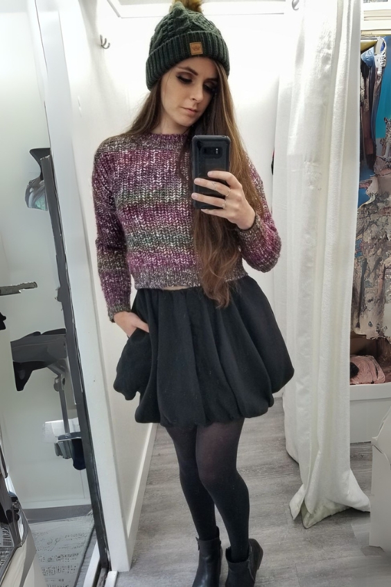 Winter-Ready Puff Skirt Look