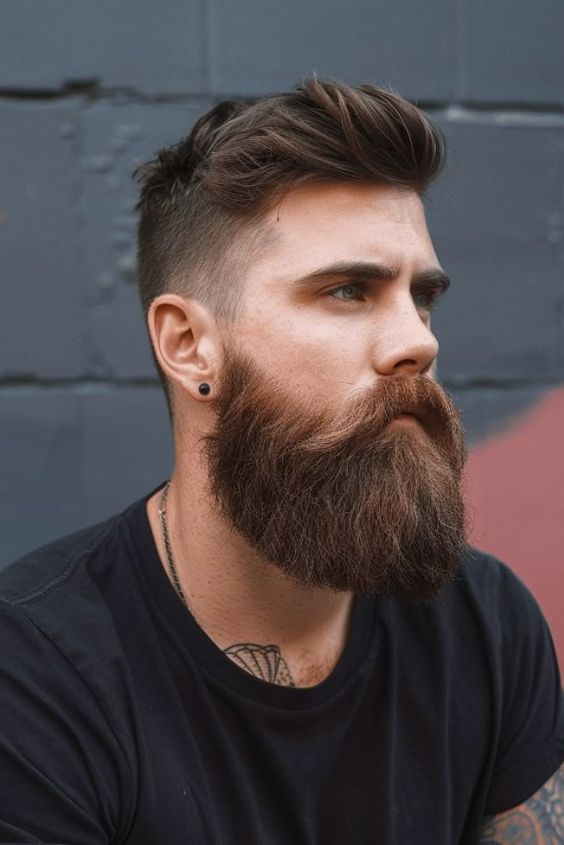 Full Beard with Wider Sides