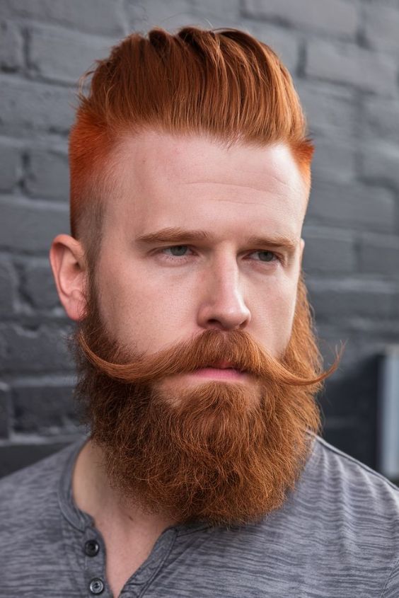 The Bold Handlebar Mustache with Beard