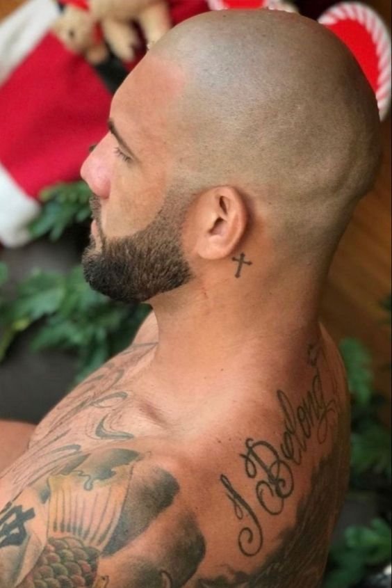 The Bald Head with Full Sideburns