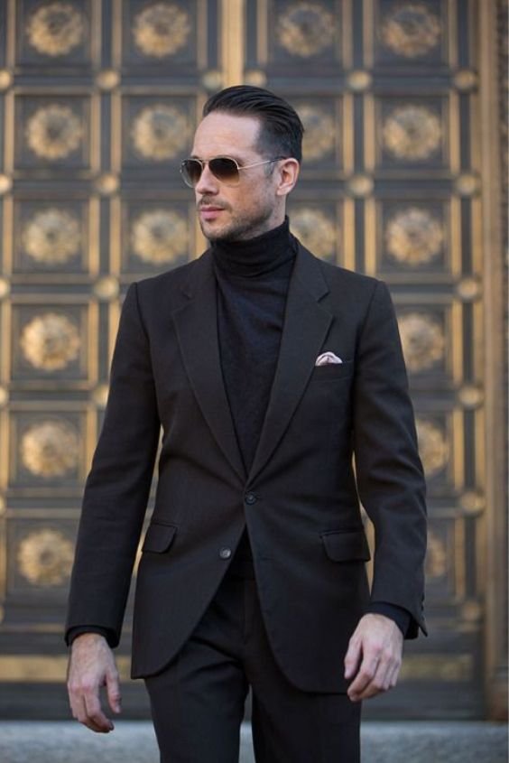 Cashmere Turtleneck with Blazer