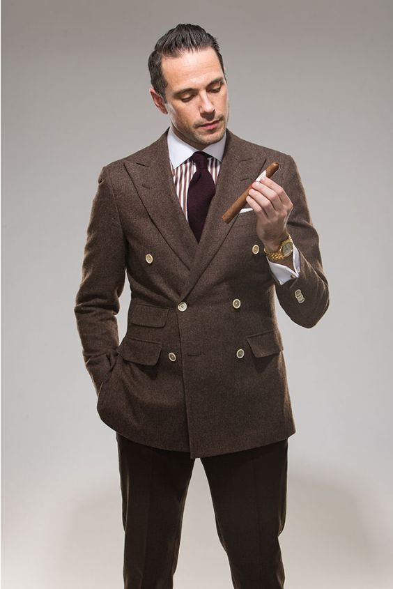Double-Breasted Wool Suit