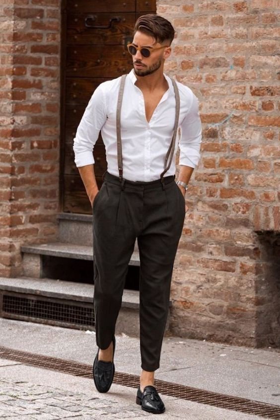 Dress Pants with Suspenders