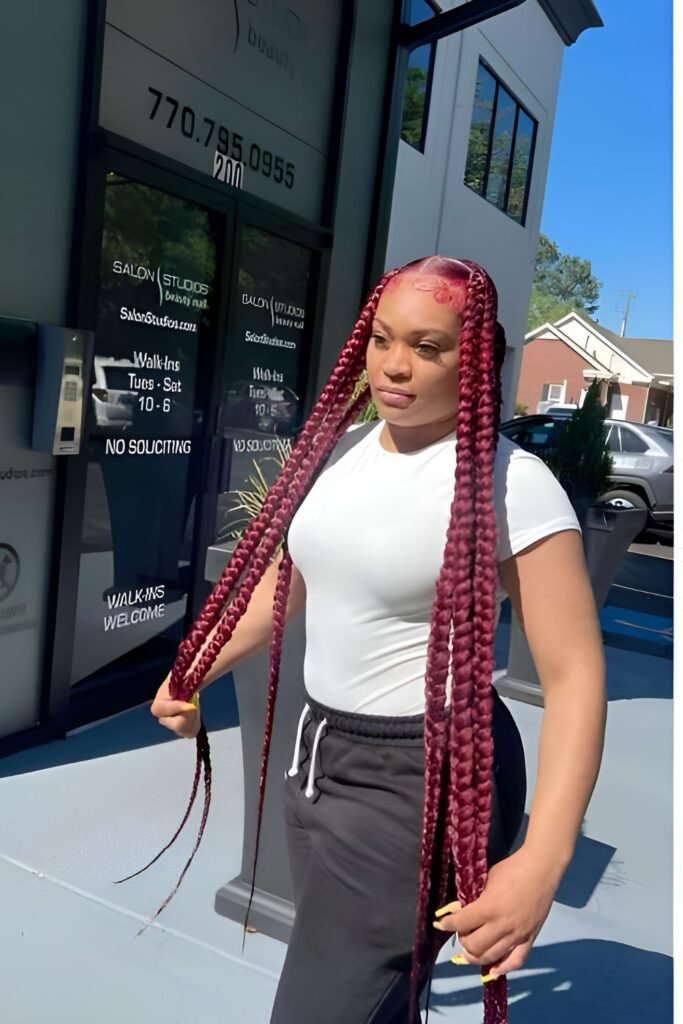 Extra-Long Maroon Jayda Wayda braids