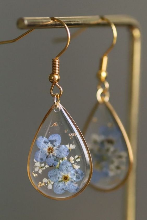 Floral Resin Earrings