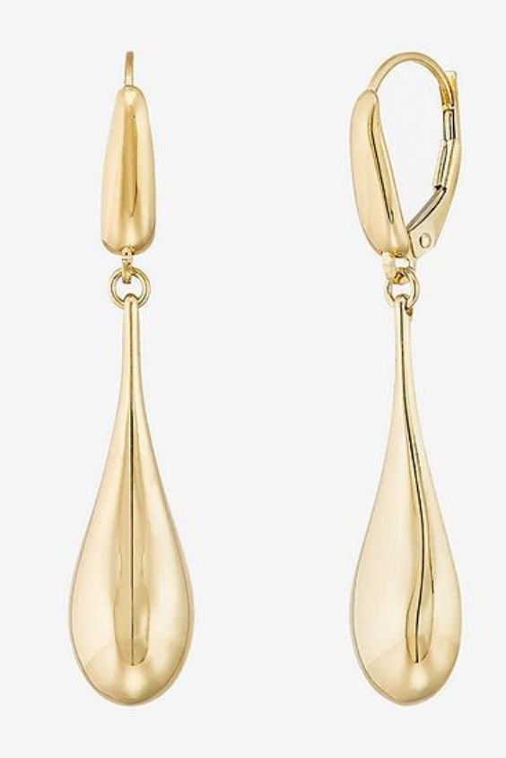 Geometric Metal Drop Earrings