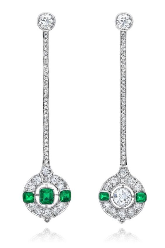 Mismatched Art Deco Earrings