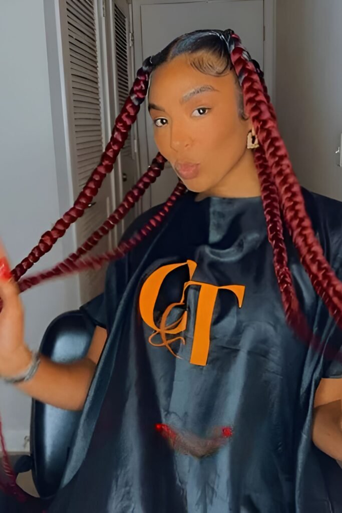 Ombre Red Braids