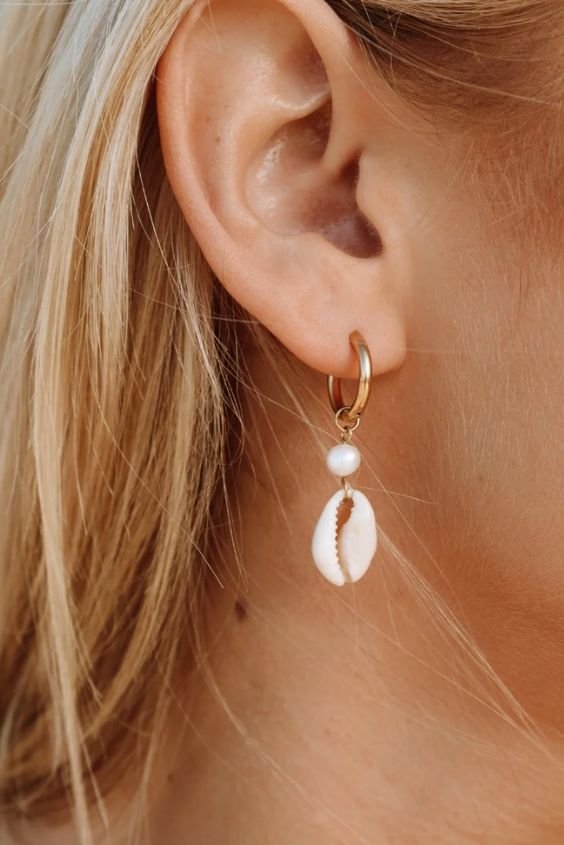 Shell and Cowrie Earrings 