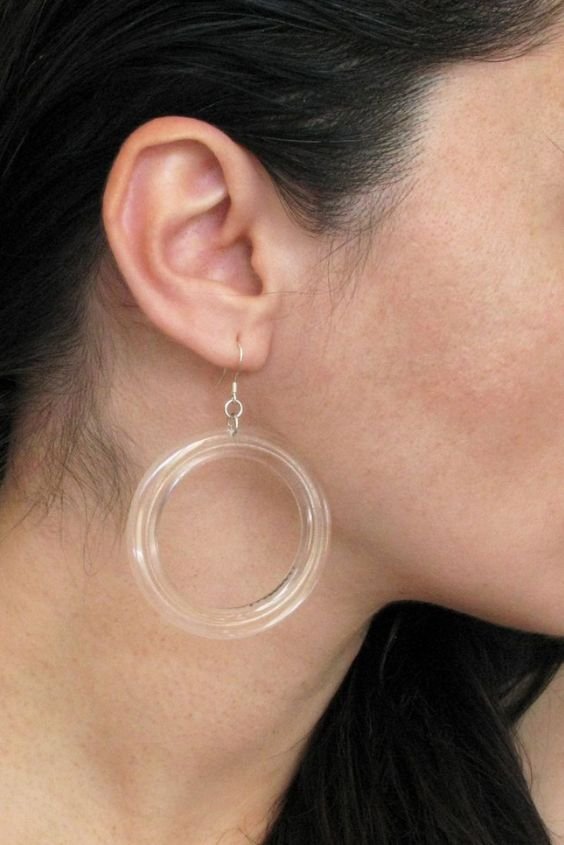 Transparent Lucite Hoops