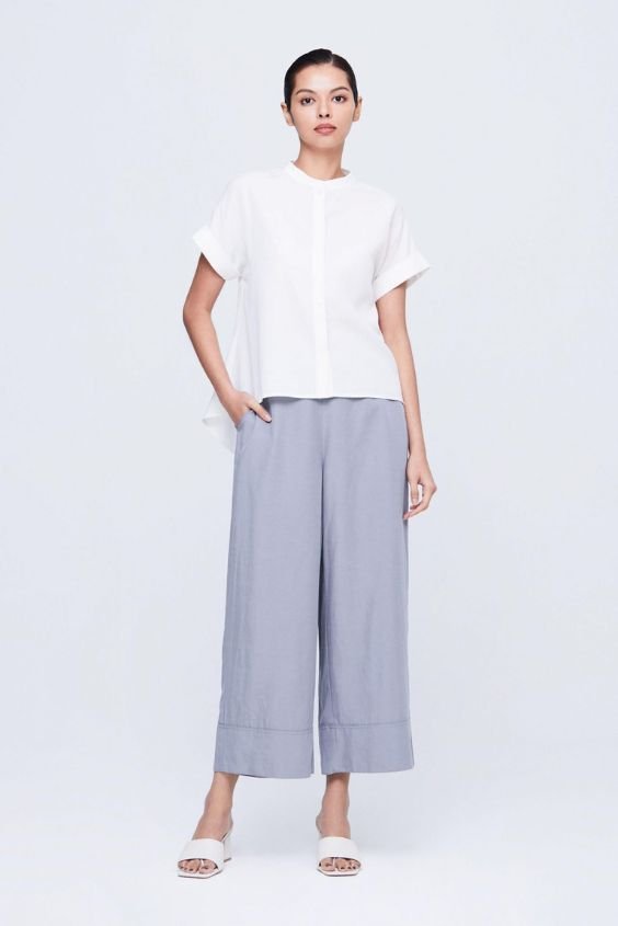 Cap Sleeve Blouse and Culottes