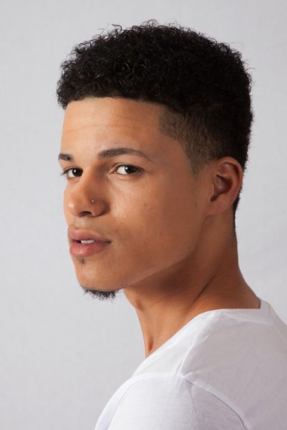 Curly Top With Fade Haircut