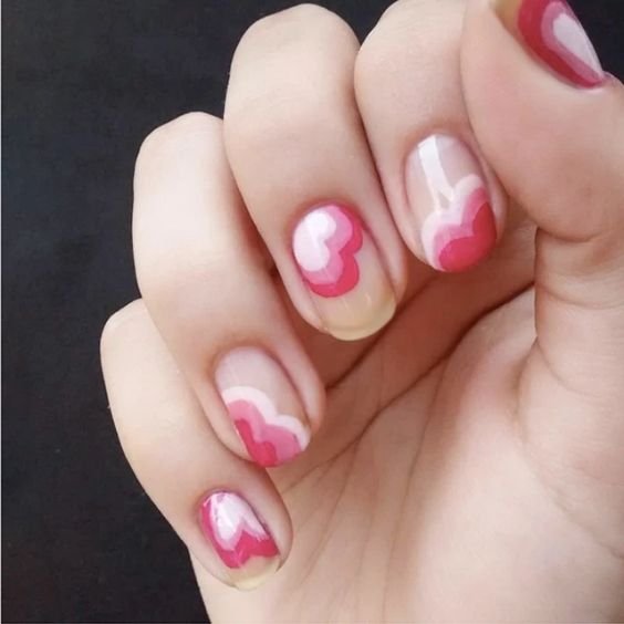 Negative Space Pink Hearts