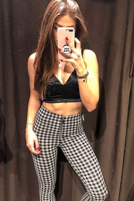 Pencil Pants and V-Neck Top