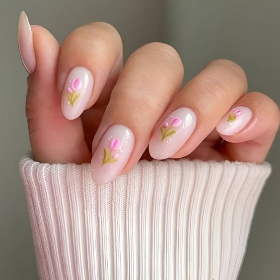 Pink Tulip Nails