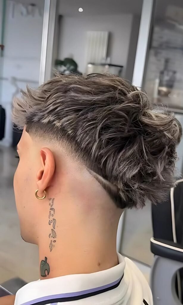 Ash Blonde Highlights with Taper Fade