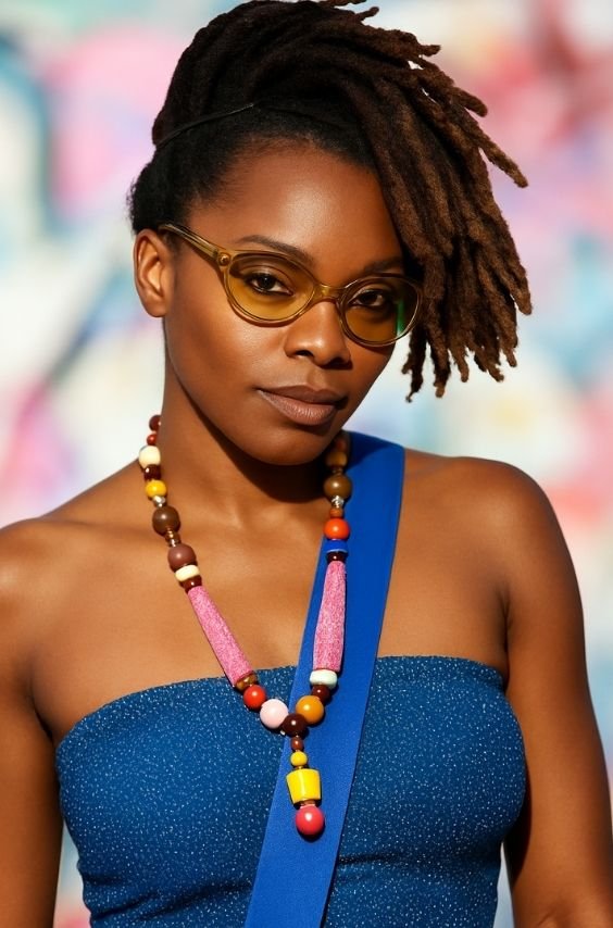 Edgy Side-Swept Locs