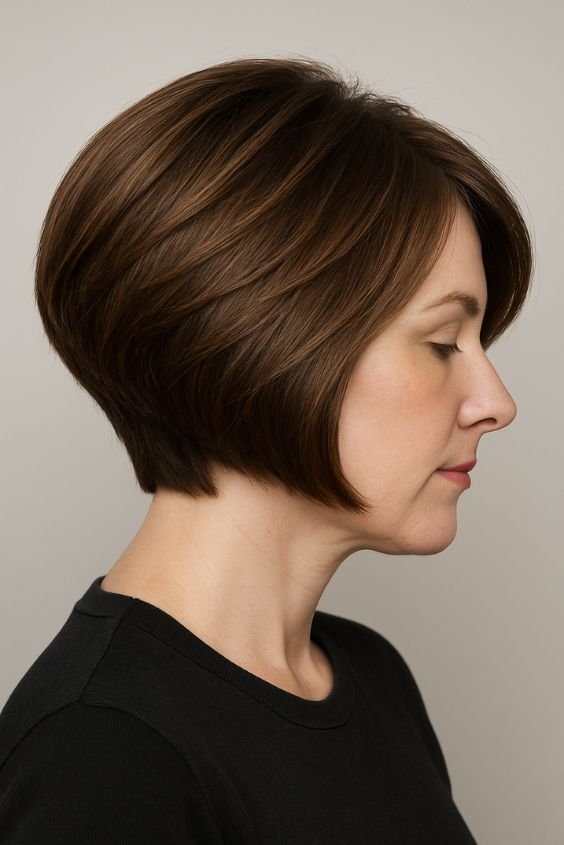 Layered Stacked Shingle Bob