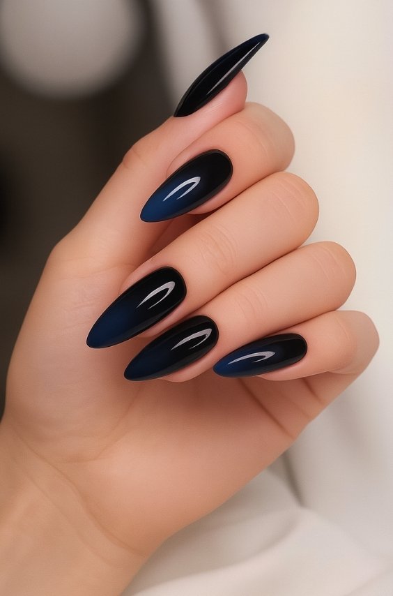 Midnight Blue Nails
