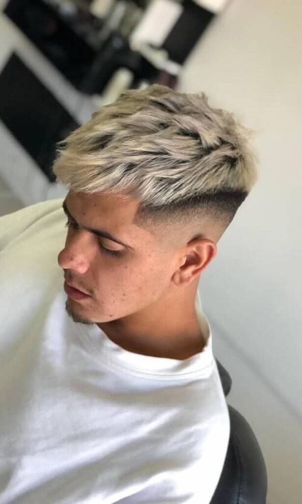 Platinum Blonde Highlights on Short Hair