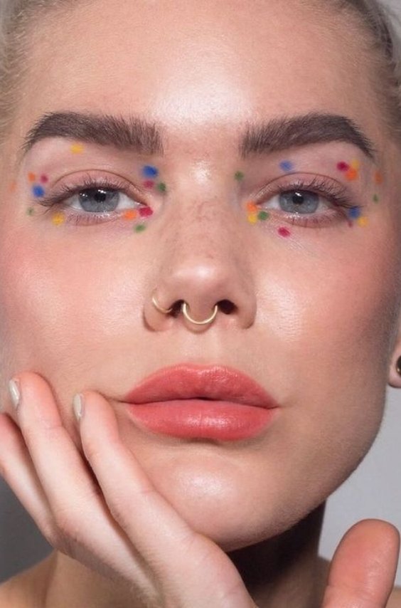 Rainbow Eye Dots