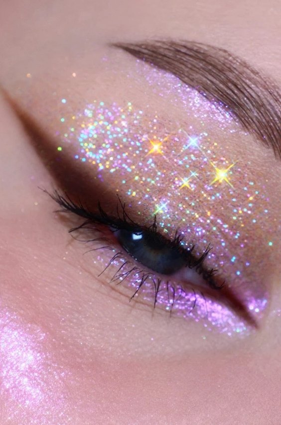 Rainbow Glitter Eyes