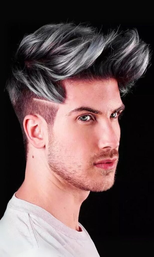 Silver Streaks on Black Hair