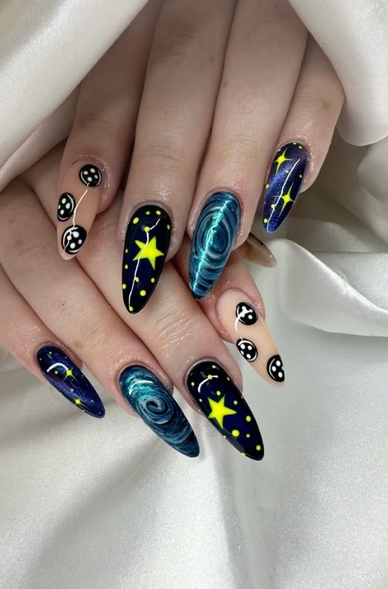 Acrylic Coraline Nails