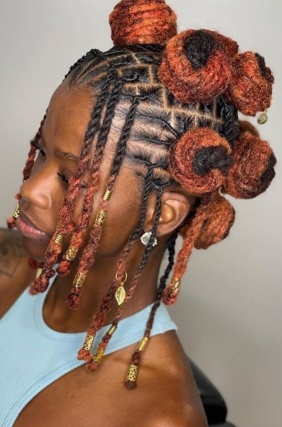 Bantu Knots With Dreadlocks
