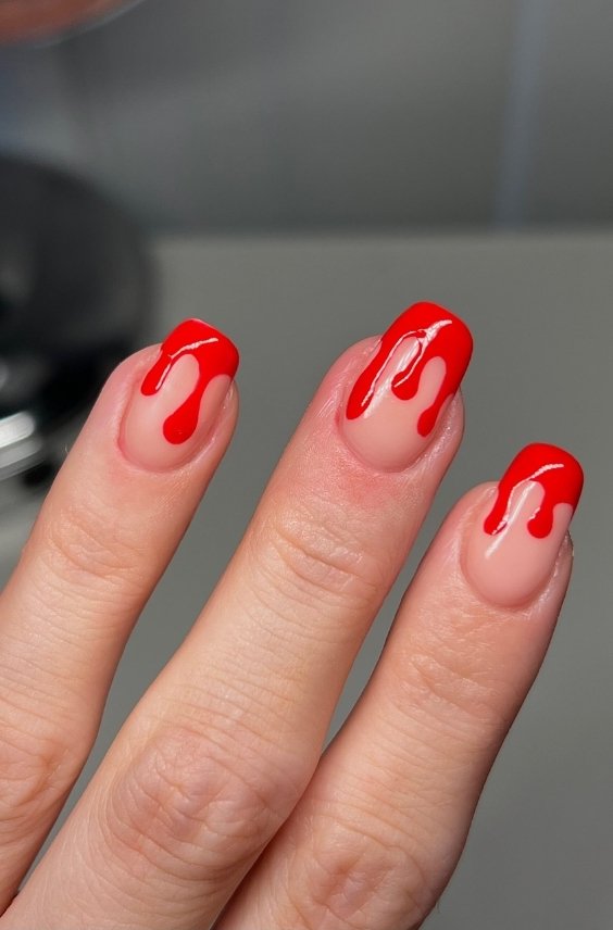 Blood Drip Nails