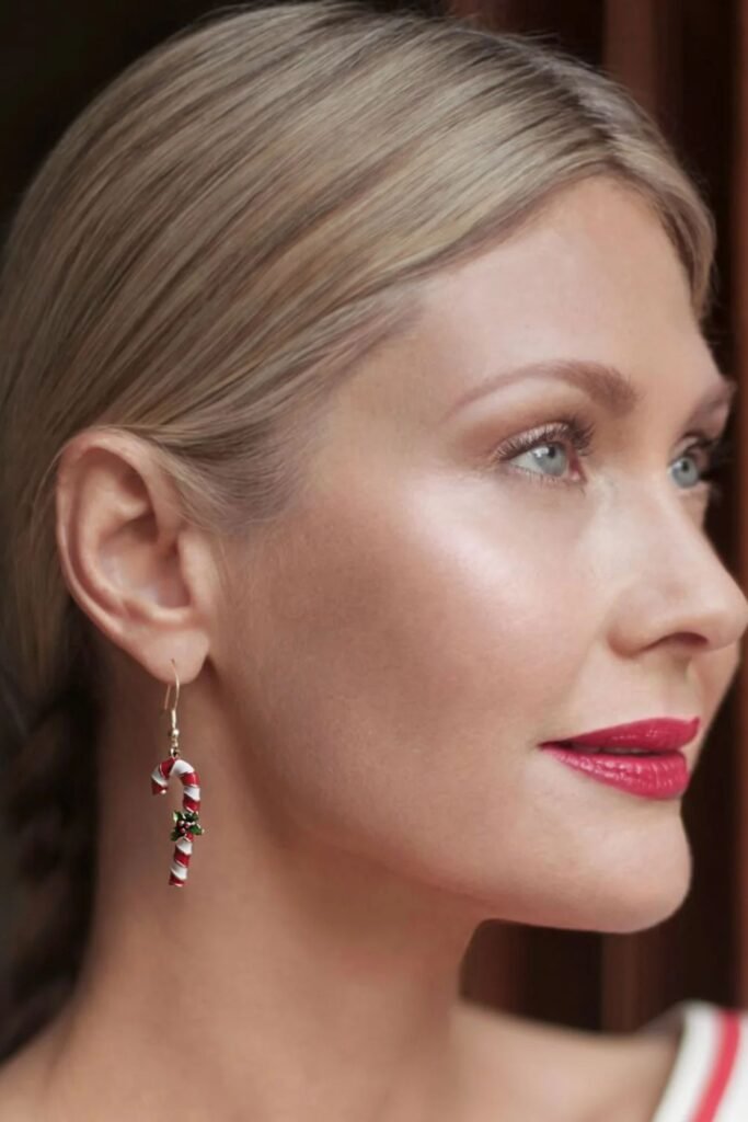 Candy Cane Drop Earrings