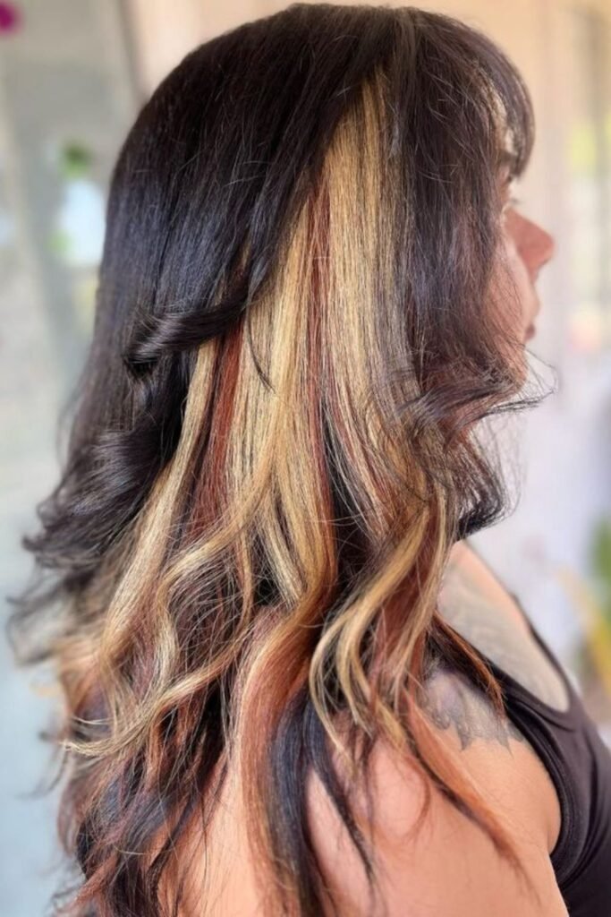 Caramel Calico Under Black Waves
