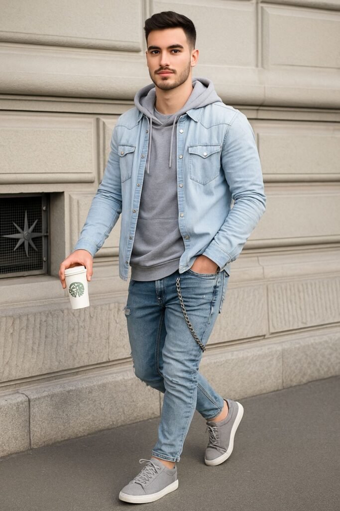 Casual Hoodie and Jeans Combo
