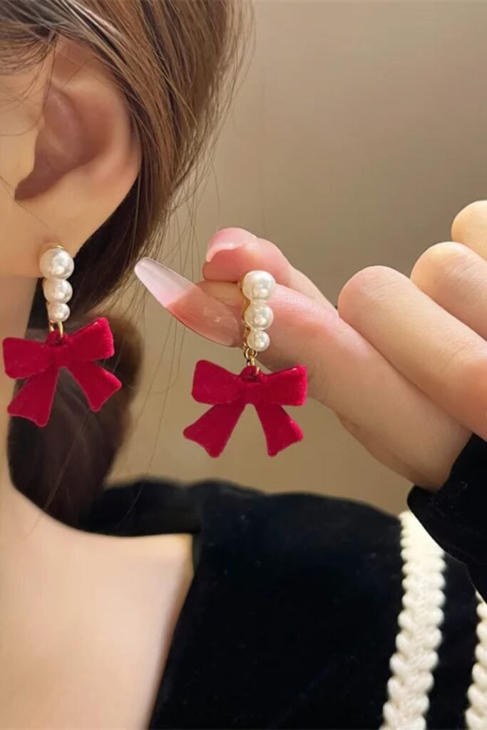 Christmas Bow Earrings