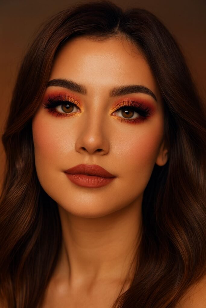 Cranberry and Bronze Sunset Eye