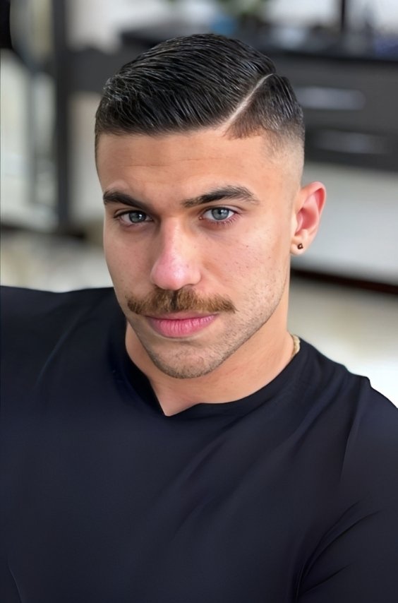 Crew Cut with Hard Part