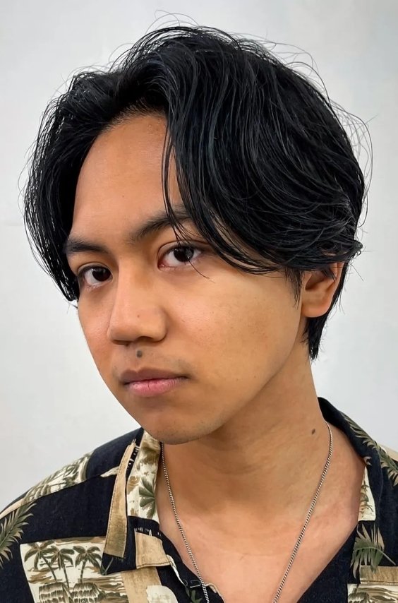Curtain Bangs with Medium-Length Layers