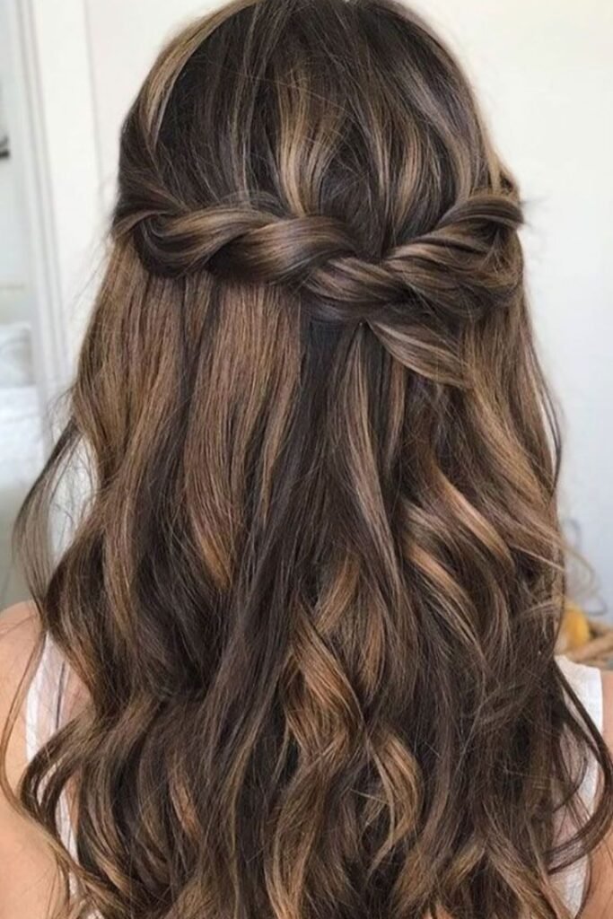 Elegant Twisted Half Updo