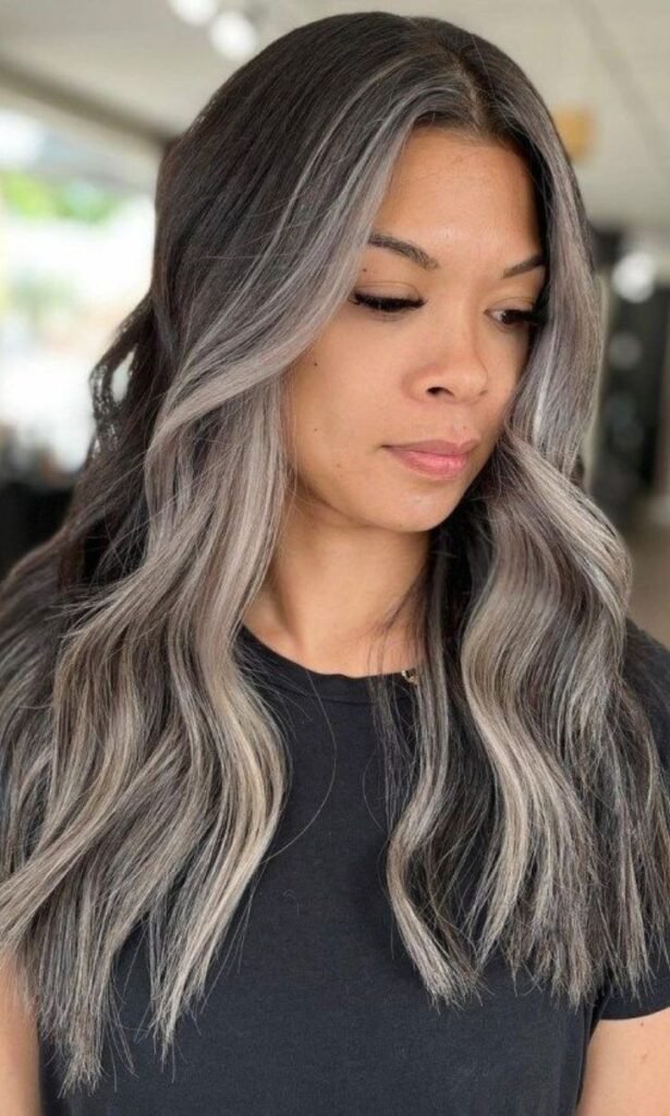 Face-Framing Gray Highlights