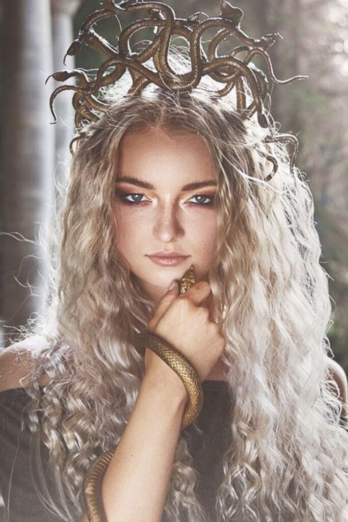 Fairy Crown with Loose Curly Hair