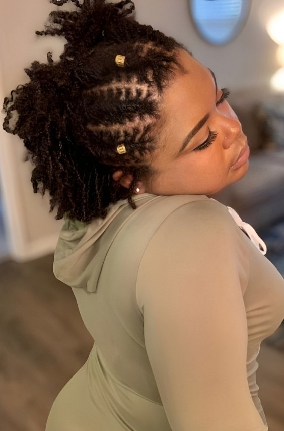 Faux Updo For Short Locs