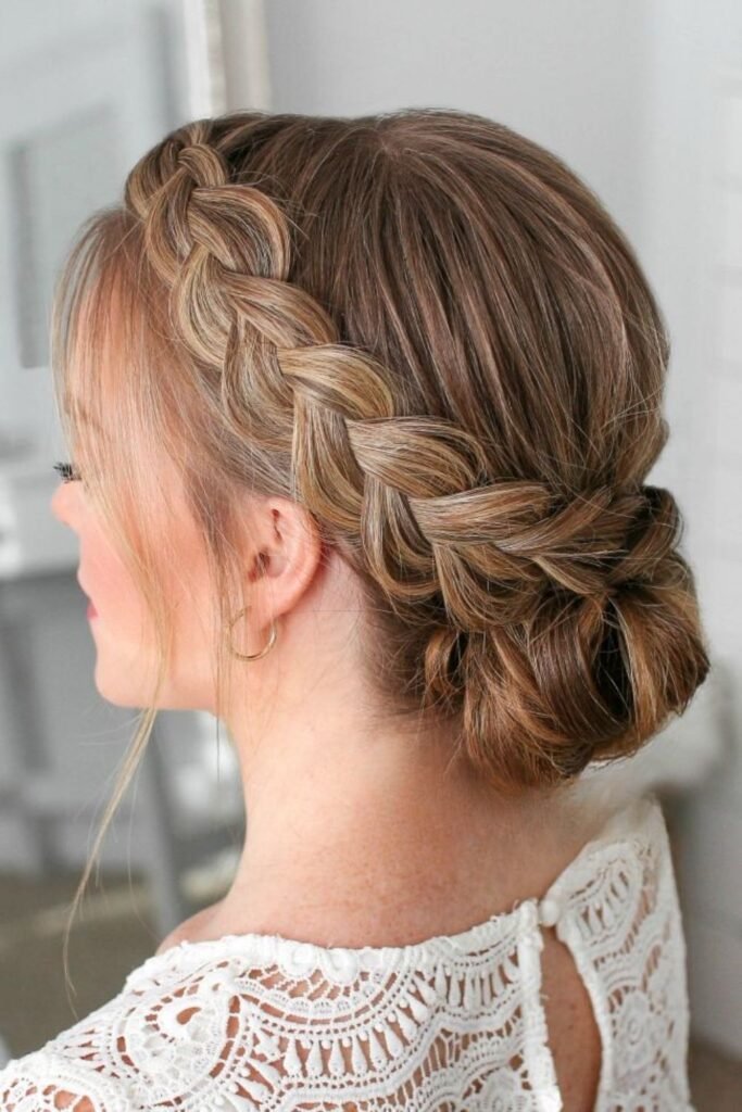 French Pin Crown Braid