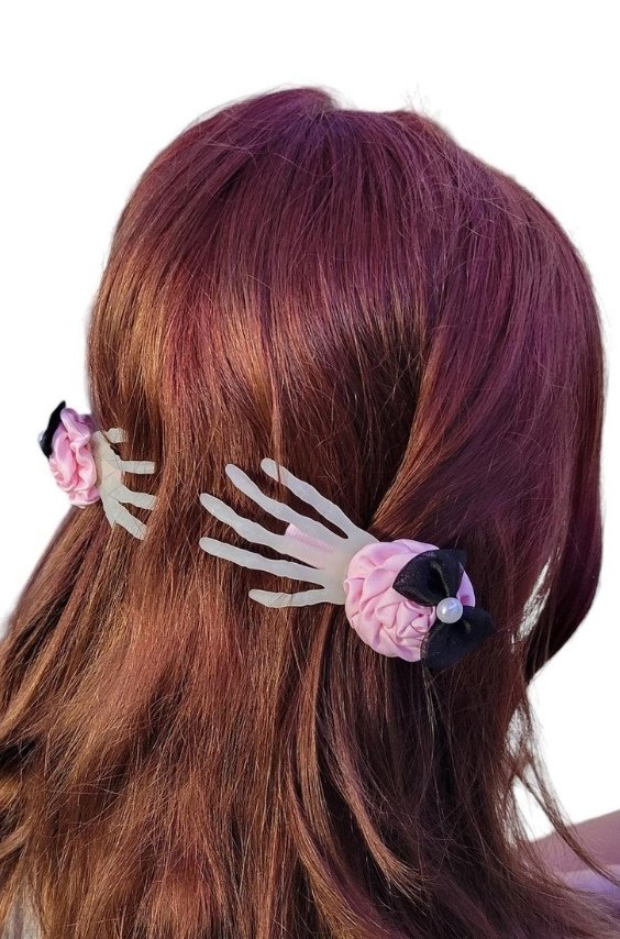 Glowing Skeleton Hand Clips