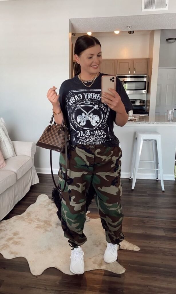 Graphic Tee + Cargo Pants